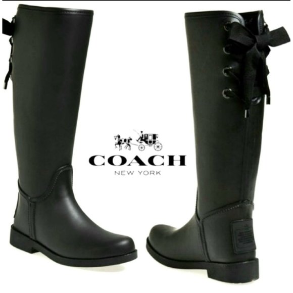 Coach Tristee Women's Black Raining Boots